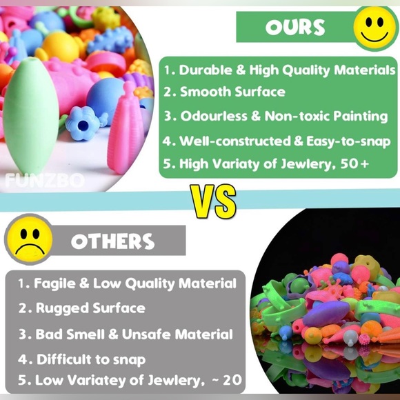 New Snap Pop Beads for Kids Jewelry Making Kit DIY Bracelets Hairband - Picture 4 of 13